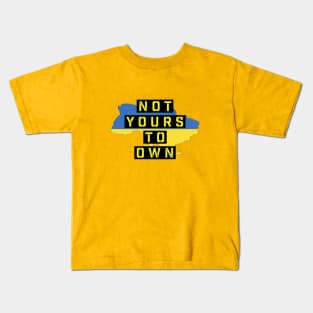 Fasbytes Pray For Ukraine Not Yours To Own Scrabble Kids T-Shirt